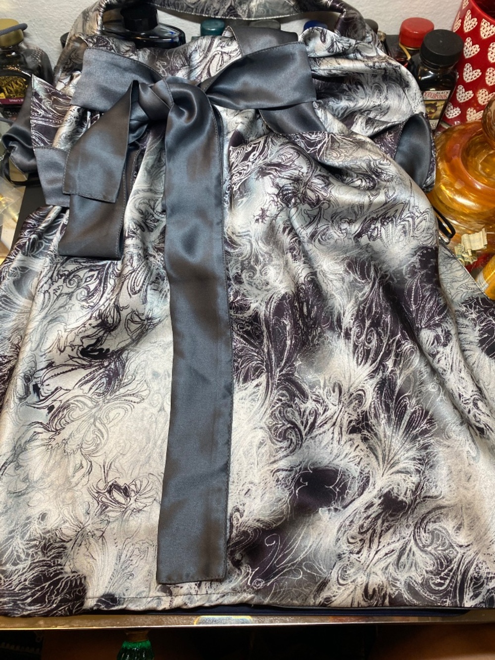 VTG Patrizia Pepe 100% Silk Tuxedo Halter Wrap Dress • Y2K Archival Silk Satin 4 - Picture 9 of 14